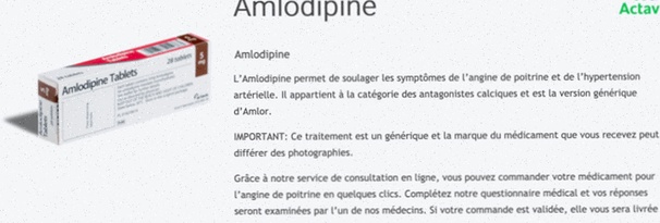 Amlodipine générique